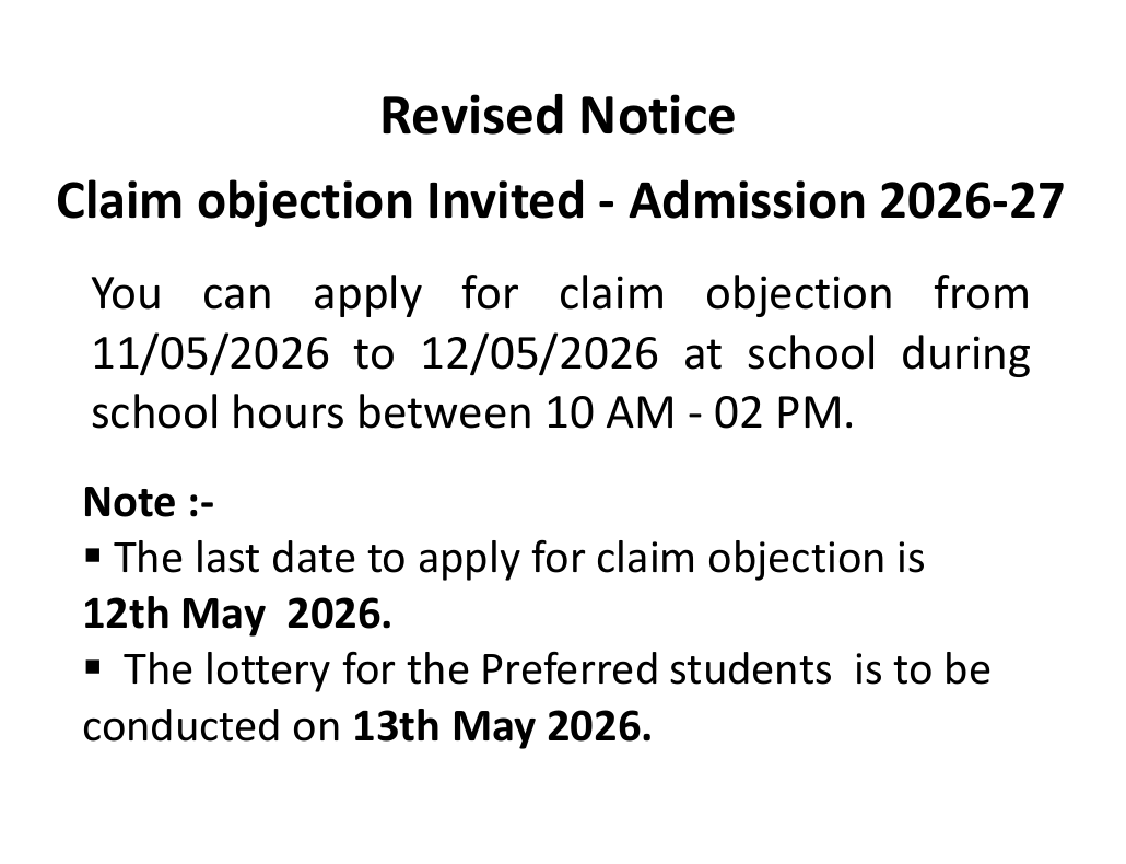 Claim objection Invited - Admission 2026-27